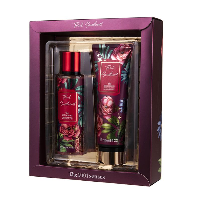 Set of beauty water + 250mlBody spray+236mlbodyLotionFLORAL SWEETHEART details Picture
