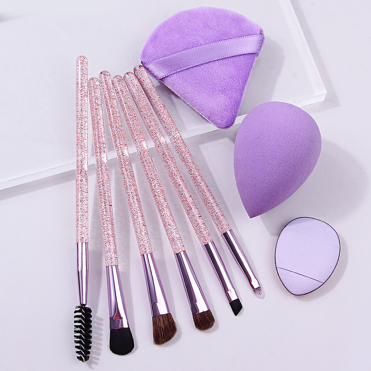Source factory quality guaranteed: 6 acrylic pinkish purple eye makeup brush sets of super value beauty tools full figure