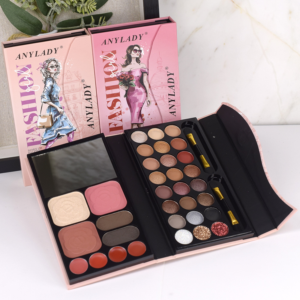 8636T Makeup Palette for cross-border Trade ANYLADY Paper Eyeshadow, Blush, Highlighter Contouring, Eyebrow Powder, Golden Onion Lipstick full figure