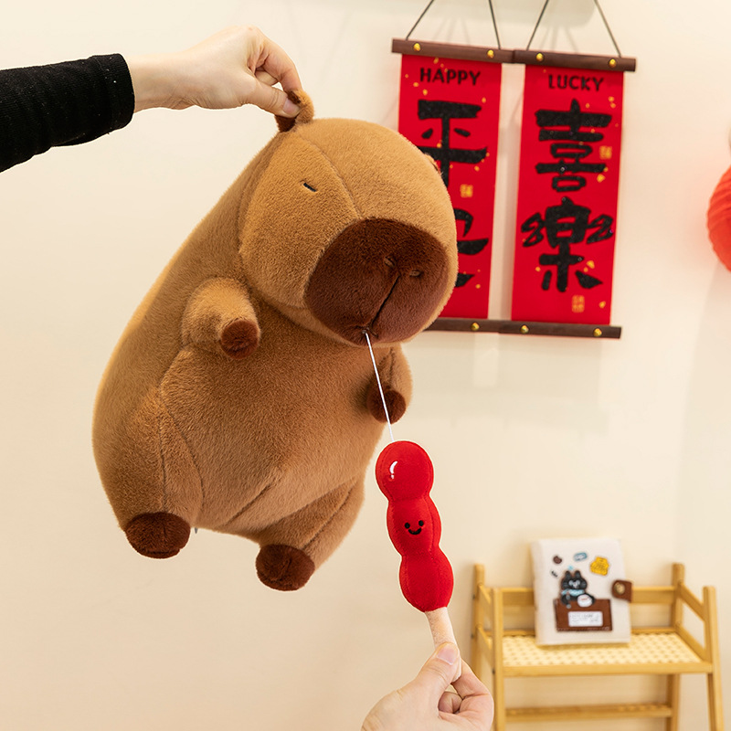 Popular online celebrity sugar-coated haws on a stick, capybara, plush toys, Kabipala dolls, festival gifts, cross-border export consignment details Picture