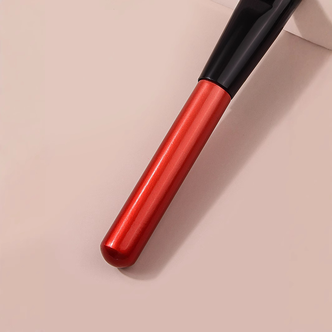 Single tongue-shaped blush refresh model in stock, makeup brush, beauty tool, soft bristle portable setting brush, loose brush Specification drawing