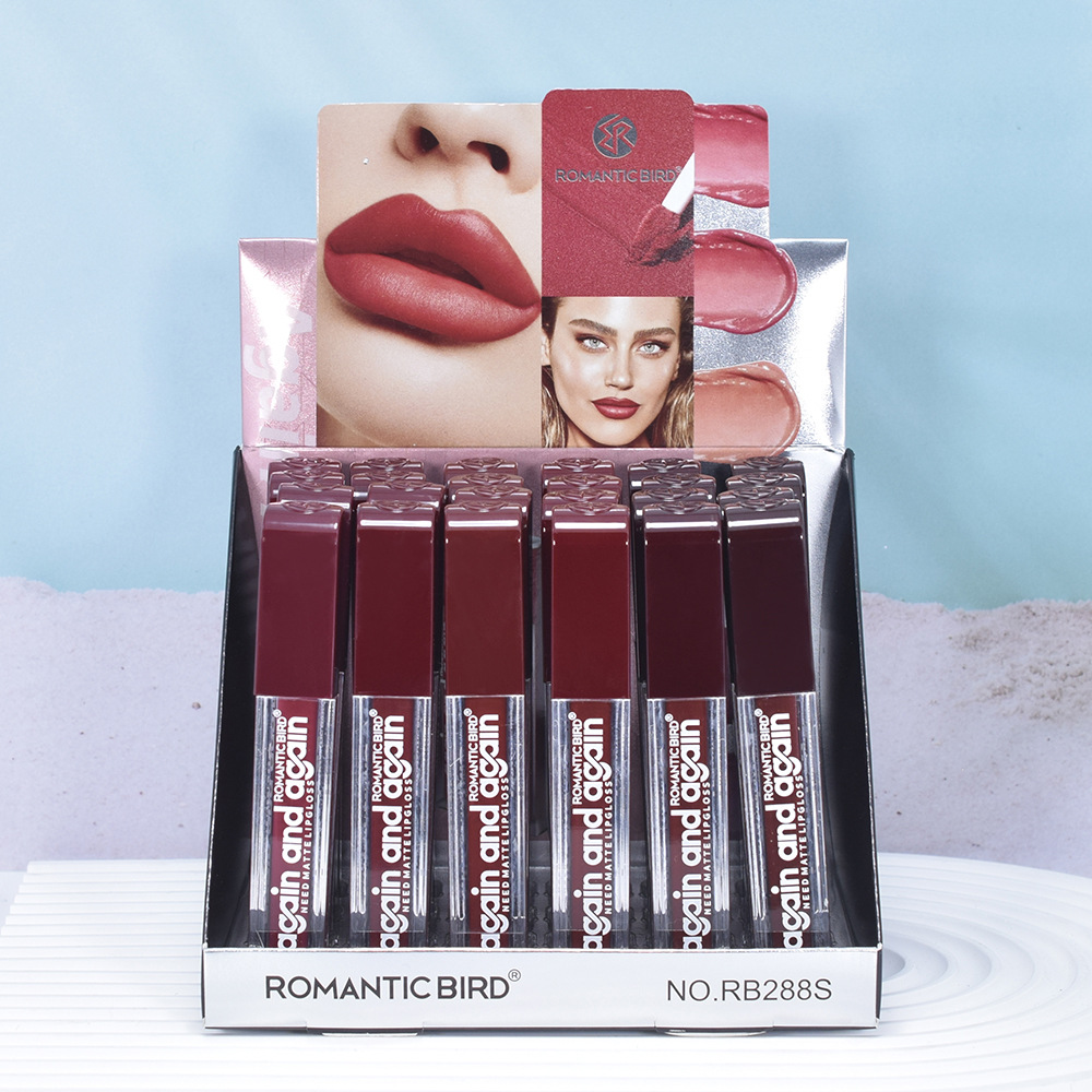 Only export [ROMANTIC BIRD] RB288S MATTE Lip Gloss Lip Gloss Deep red MATTE LIPGLOSS full figure