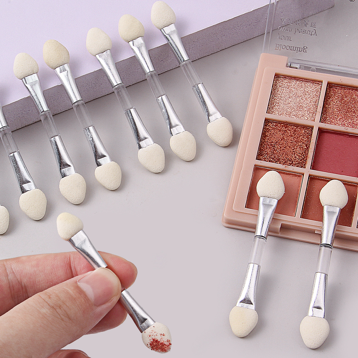 Portable disposable double-headed sponge eyeshadow brush, multi-functional makeup tool, makeup brush, smudging brush, concealer brush wholesale Specification drawing