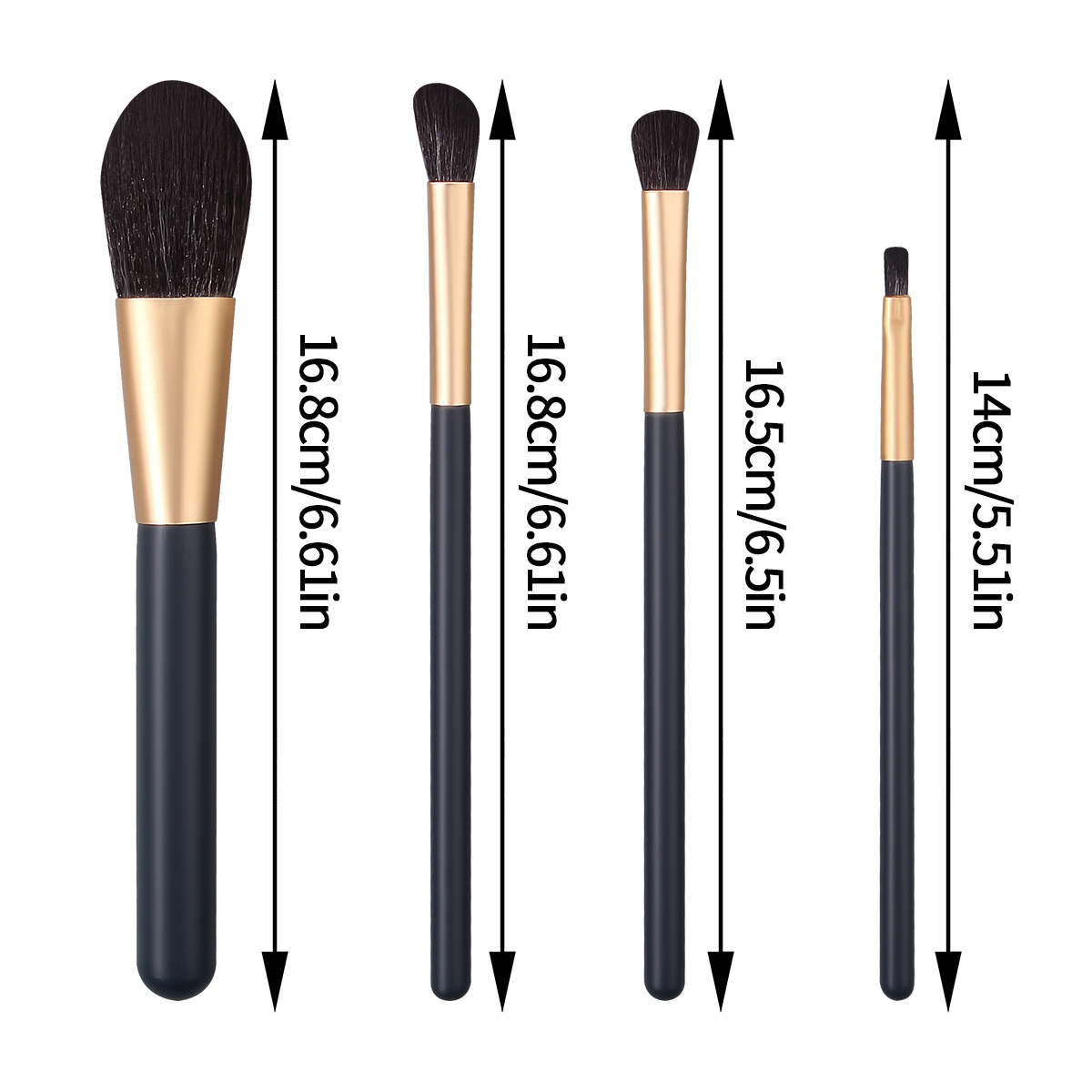 Cross-border 12-piece makeup brush set in stock: Soft bristle portable loose brush, highlighter brush, smudge brush, concealer brush, lip brush Item Picture