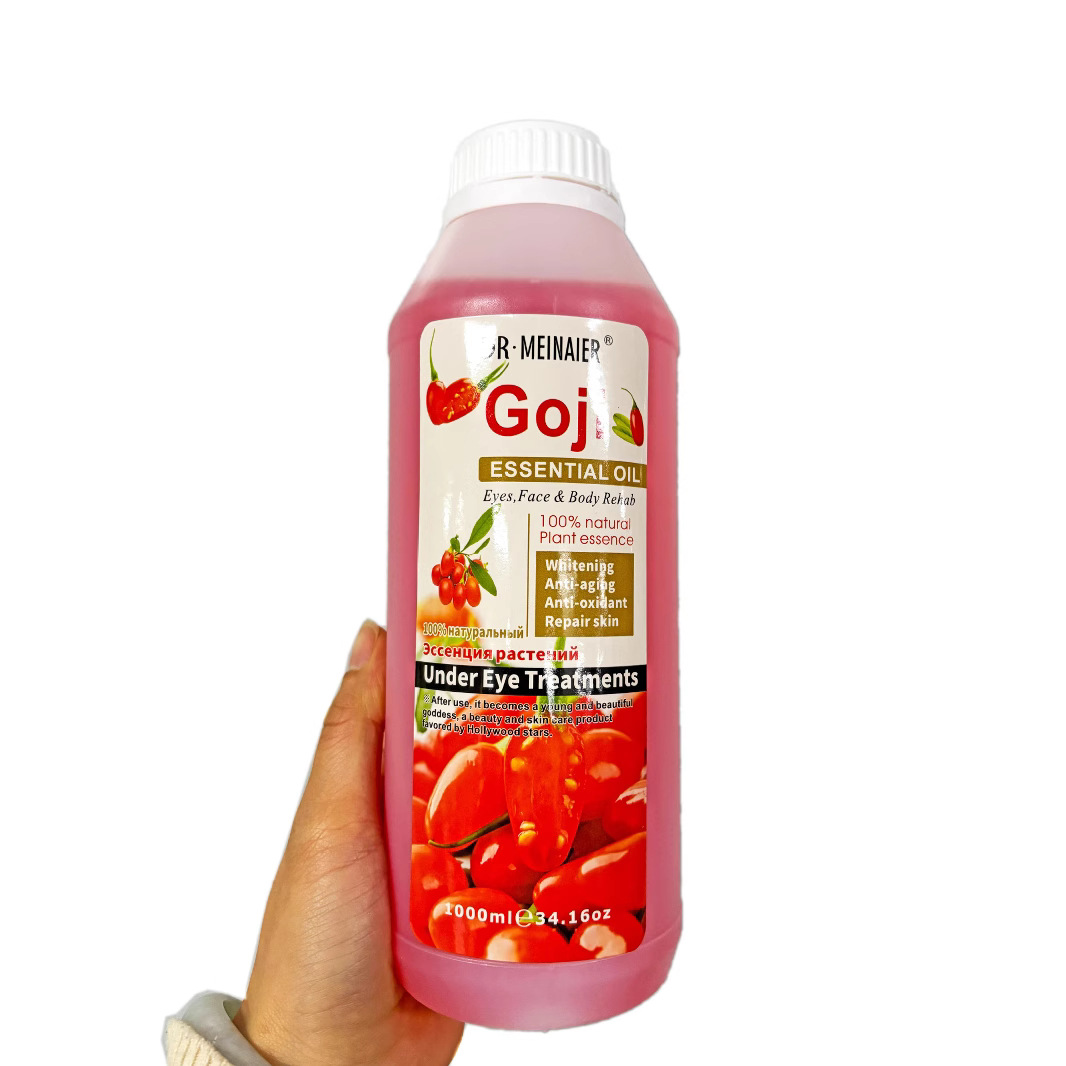 Cross-border exclusive supply: 1000ml Goji berry essential oil, castor seed Snail Massage Oil, Moisturizing Skin Massage Oil batch full figure