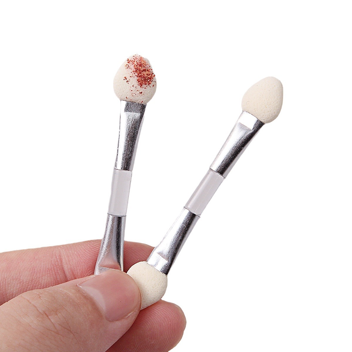 Portable disposable double-headed sponge eyeshadow brush, multi-functional makeup tool, makeup brush, smudging brush, concealer brush wholesale Item Picture
