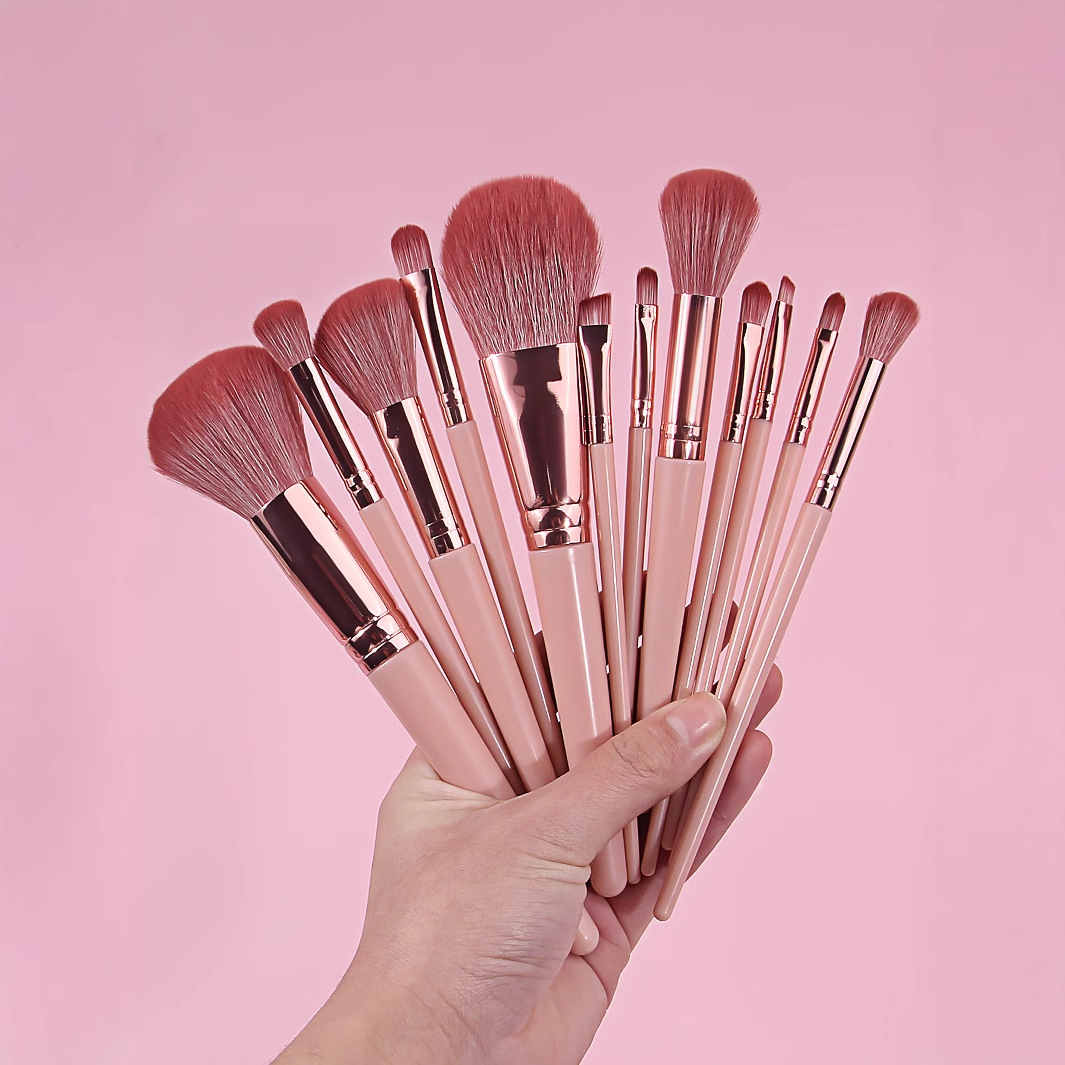 New 12-tube soft-bristled makeup set brush, Cangzhou quality makeup brush, powder brush, foundation, blush, eyeshadow brush Specification drawing