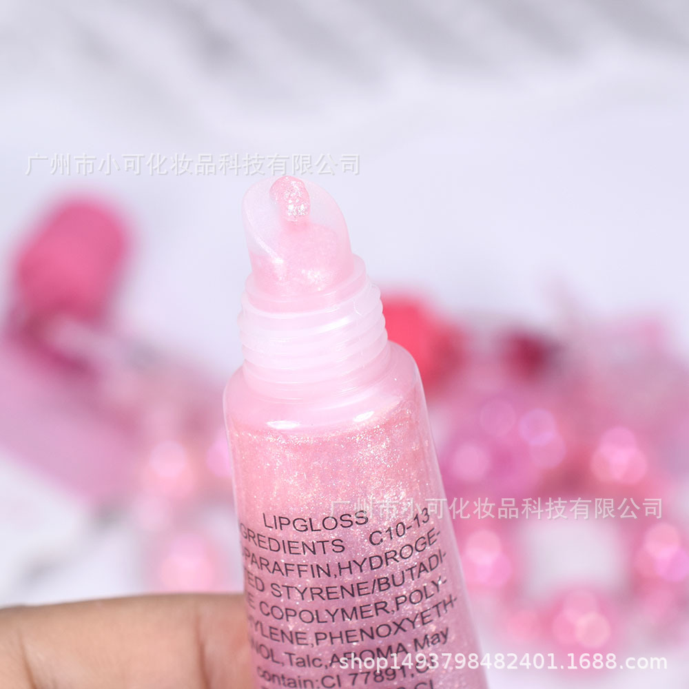 ML-24C Bow Pendant Pearlescent Moisturizing Lip Gloss LUCKY MODEL Tube New SHINY LIPGLOSS Specification drawing