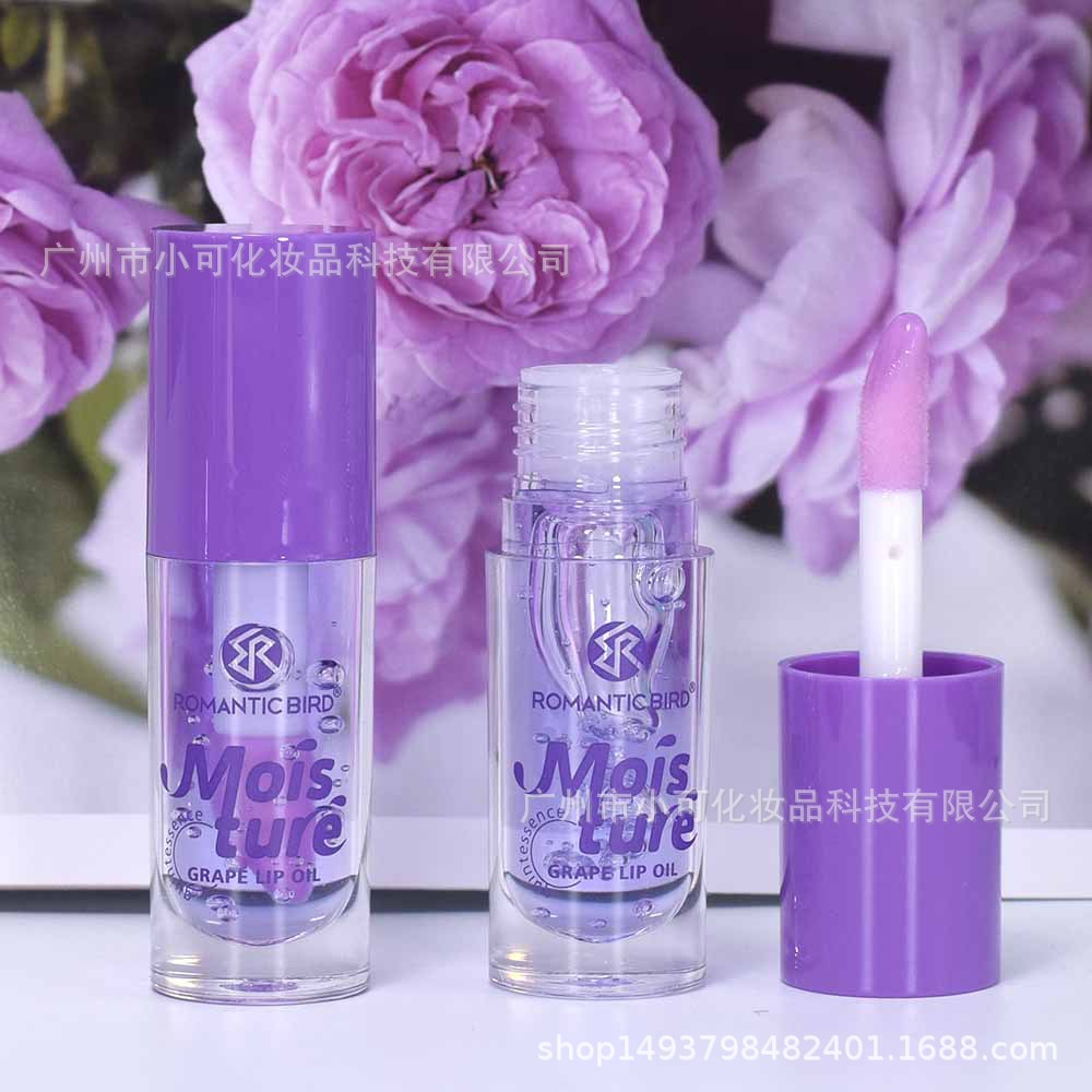 The 2025 new English version of ROMANTICBIRD RB307 color-changing Moisturizing Lip Oil grapelipoil Application Scenario