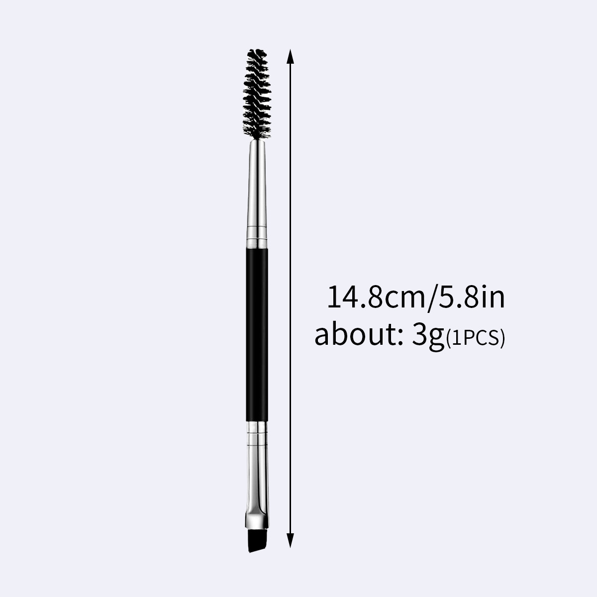 Multi-functional double-headed eyebrow brush, eyelash brush, eyelash curl makeup spiral brush, angled eyebrow brush, eyeliner brush, eye makeup tool Application Scenario