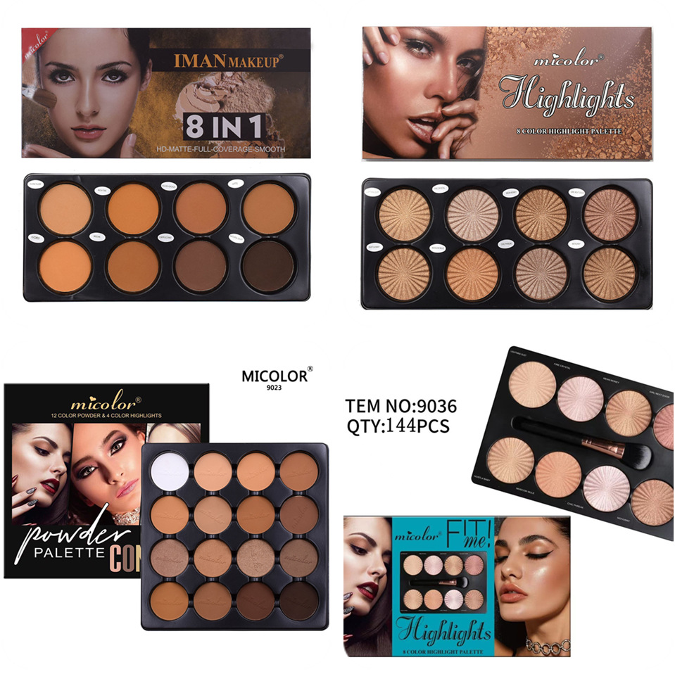 Only export [MICOLOR] matte eight-color contouring tray, high disc, side shadow, nose shadow makeup tray full figure