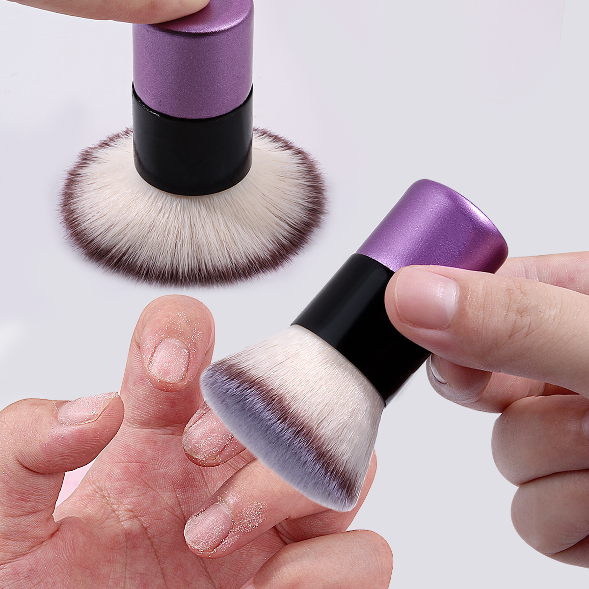 New flat-head contour brush, foundation brush, upright short-handled loose brush, nail brush and multi-functional makeup brush full figure