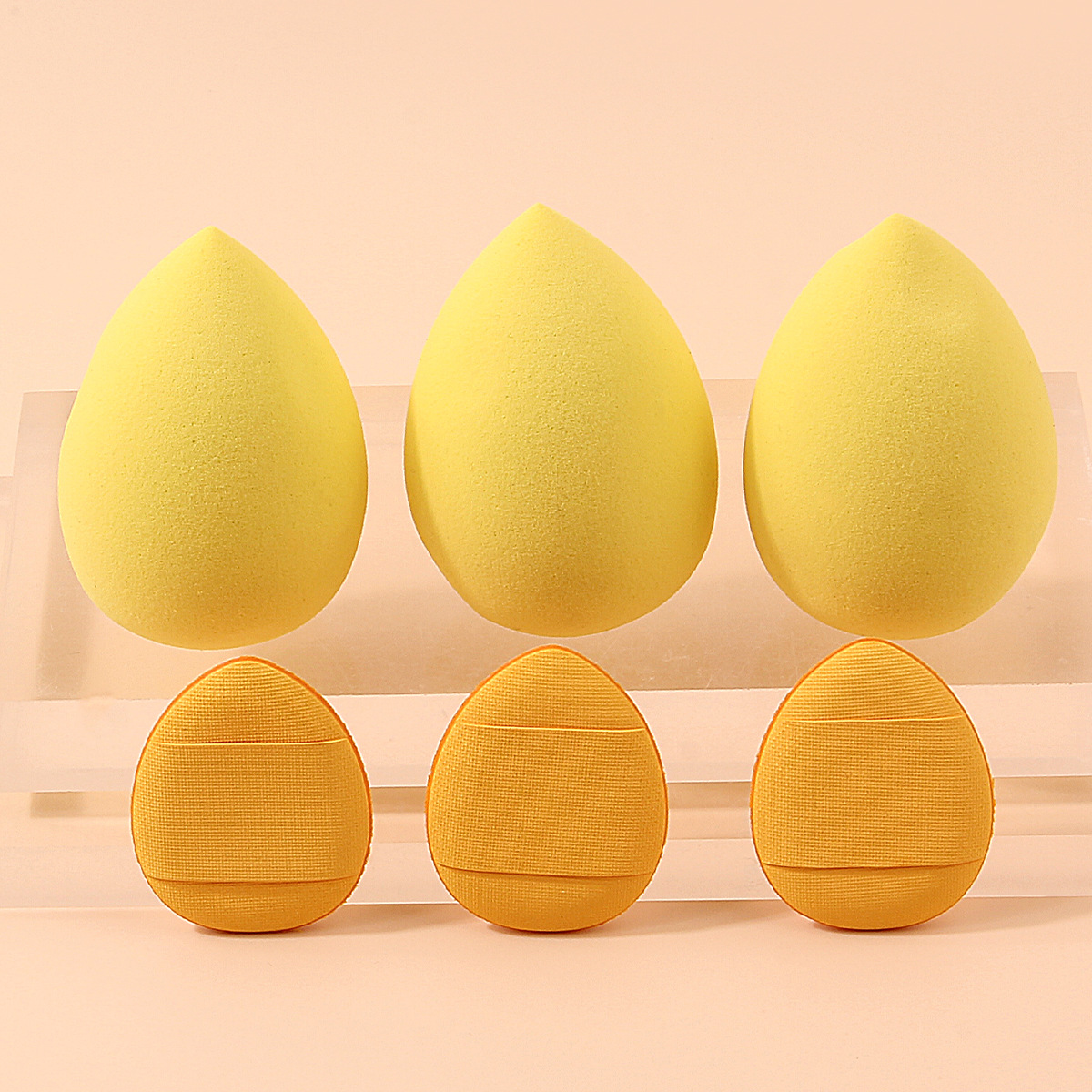 3 large and 3 small makeup sponge powder puff sets, super soft, powder-free beauty egg, dry and wet dual-purpose concealer makeup powder puff full figure