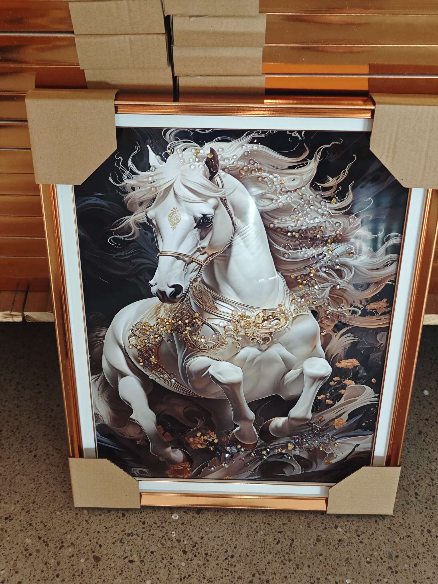 晶瓷画钻石画沙发画背景画立体画钻石画相框详情图4