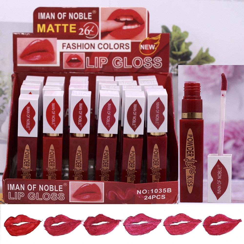 Export 1035B [IMAN OF NOBLE] waterproofLIPGLOSS in bright red full figure