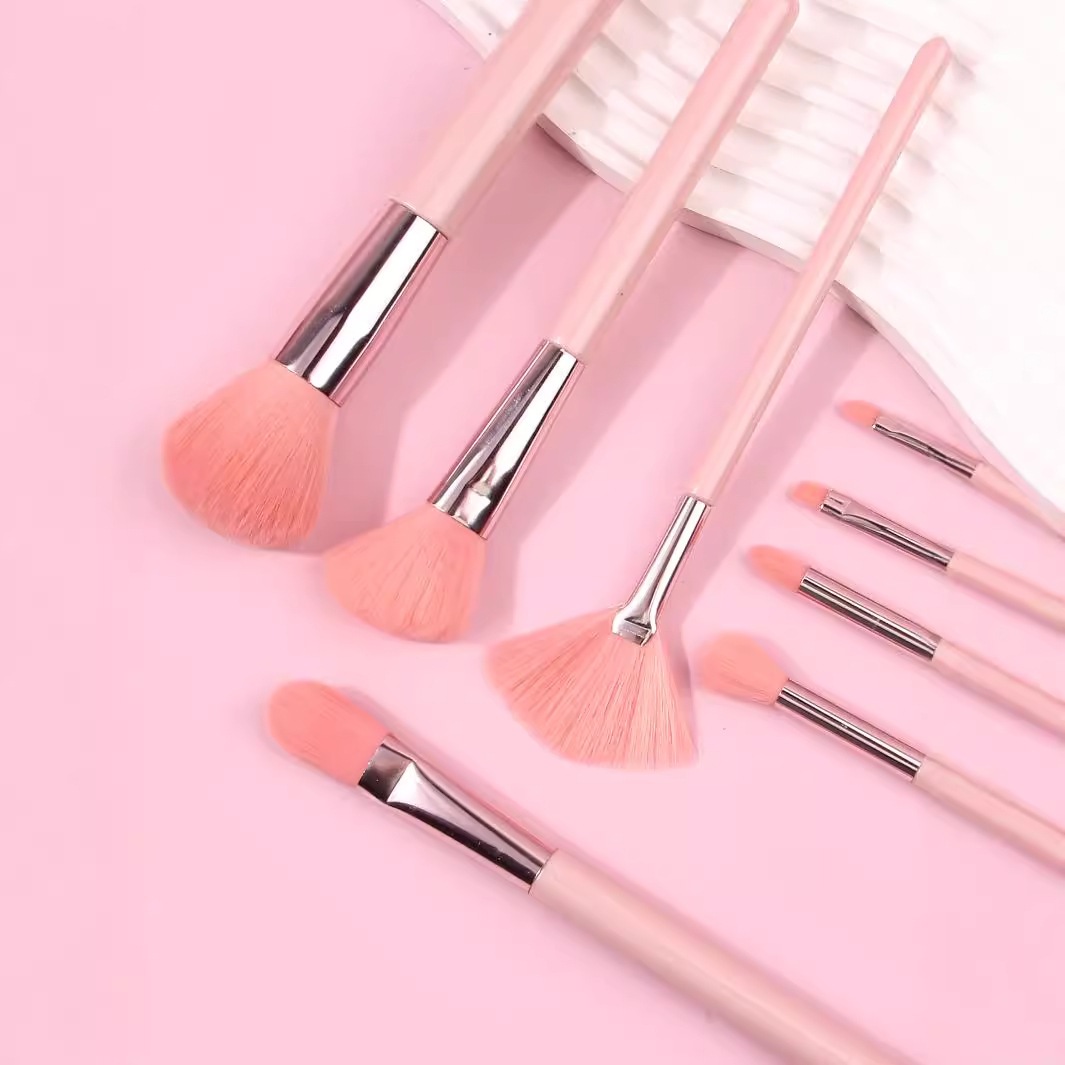 New cherry blossom powder gift box set of 8 makeup brushes, makeup eyeshadow powder and blush brushes in stock, professional makeup set brushes details Picture