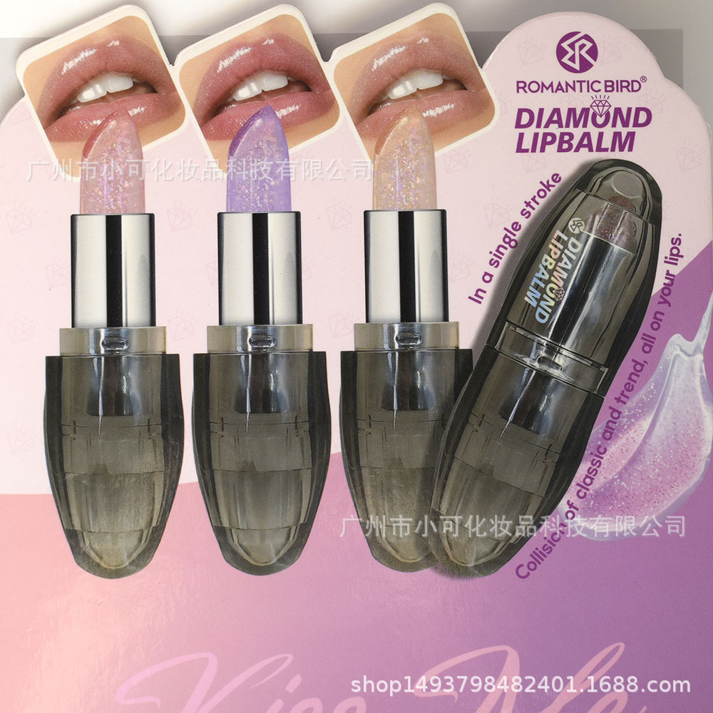 R4735M Gold Foil Jelly color-changing lipstick Lipstick ROMANTIC BIRD Moisturizing magic lipstick details Picture