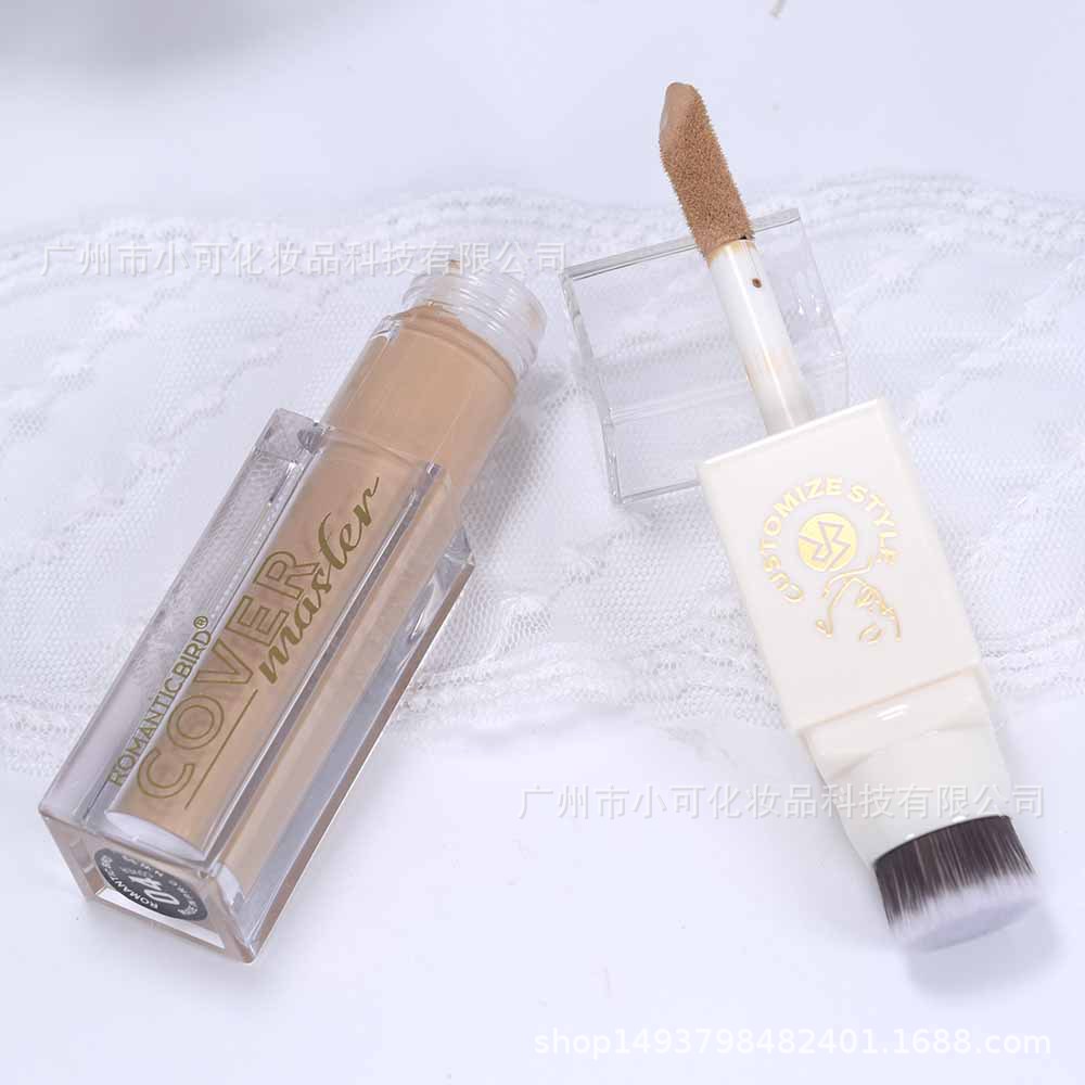 3599 [ROMANTIC BIRD] 9g Natural Tone Foundation Concealer with Foundation Brush Foundation details Picture