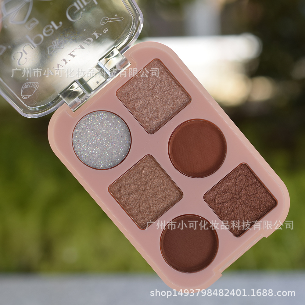 8473B is only for export. 【ANYLADY】 eyeshadow, matte, pearlesty, multiple textures, gold, chives and sequins, six colors Specification drawing