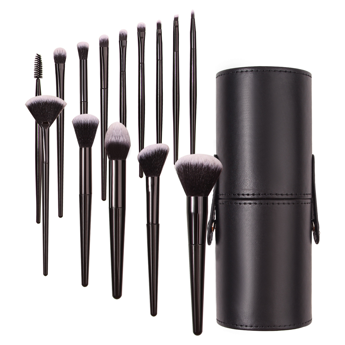 Wholesale of high-quality 14-piece soft-bristled facial makeup brushes in stock. Professional facial makeup tools and brushes full figure