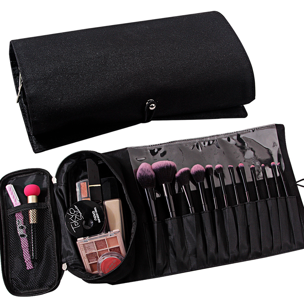 The new 12-tube travel makeup brush set comes with a multi-functional makeup bag as a gift for makeup brushes full figure
