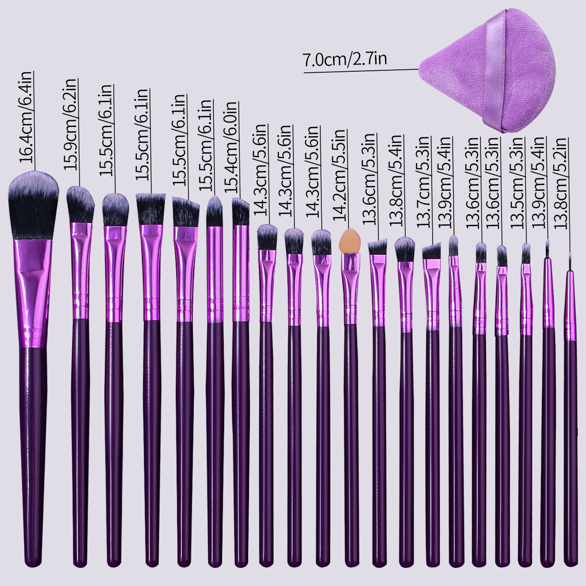20-piece makeup brush foundation brush set, eye blending eyeshadow brush, triangular sponge setting powder puff, student special offer Application Scenario