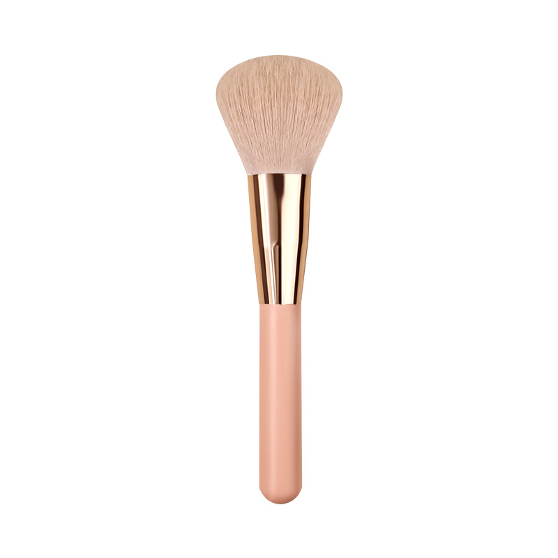 Wooden-handled setting powder, blush brush, highlighter makeup brush, portable, fluffy and soft, powder-colored brush, one set Item Picture
