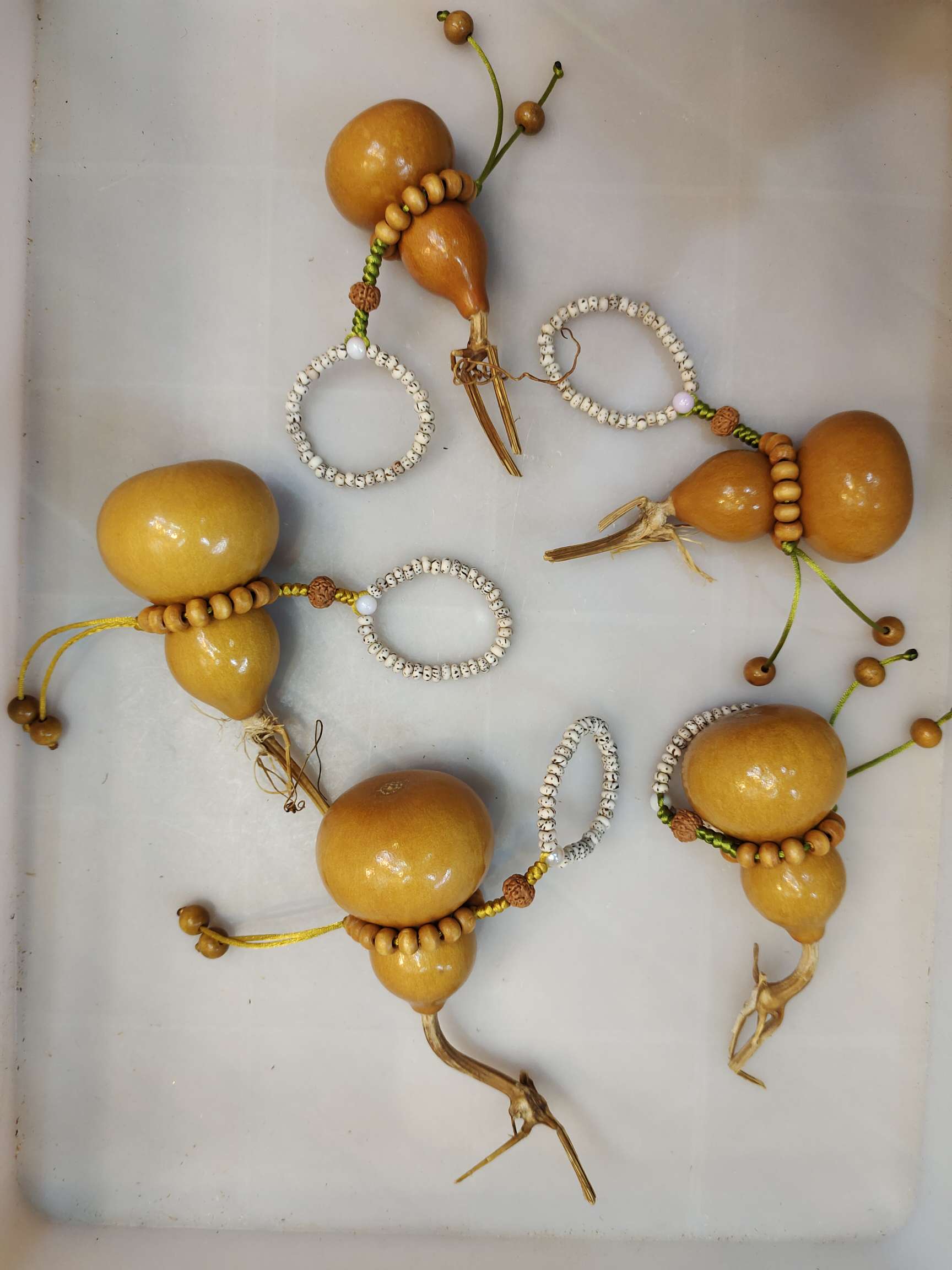 Pequeña calabaza natural para hacer viejo cuelga de bodhisattva pequeñas cuentas, cintura cuelga cuentas de madera, puede ser remolcado en el camión, bolsa y así sucesivamente detail image 3