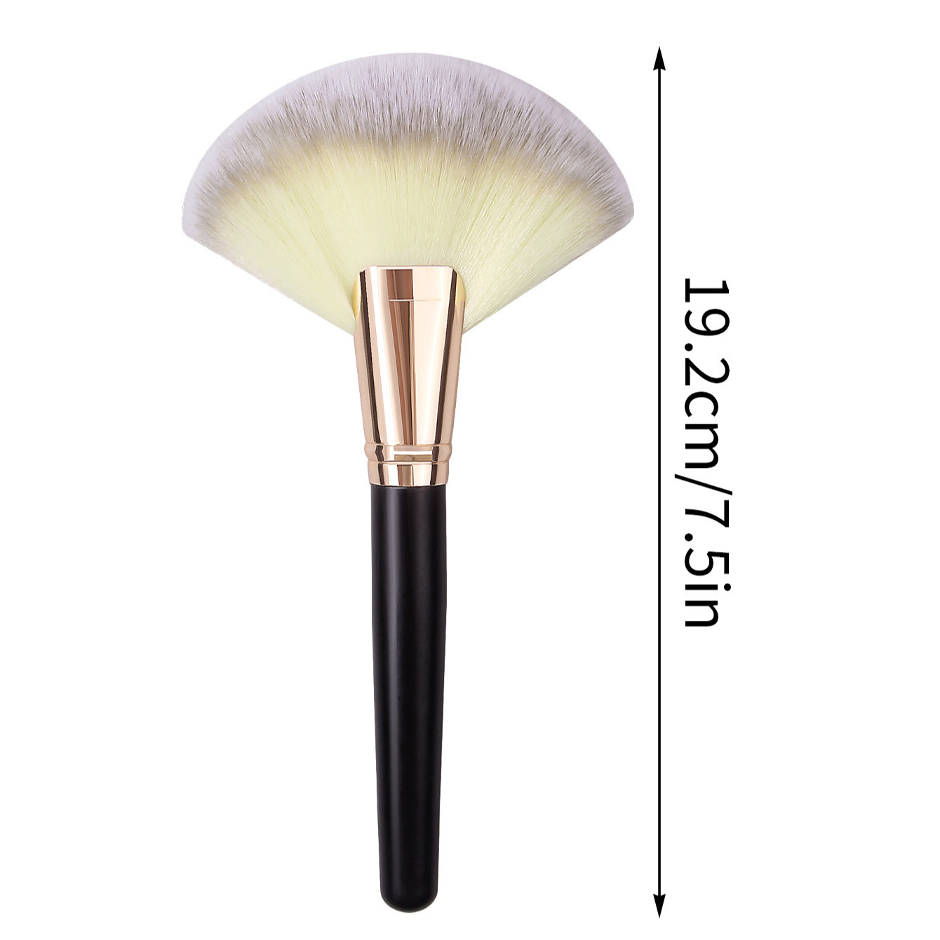 Extra-large fan-shaped brush, a special soft-bristled powder brush for makeup artists, is available for wholesale at a discounted price in stock Application Scenario