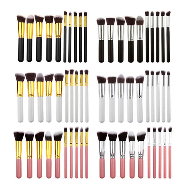 10-piece makeup brush set, complete makeup brushes for makeup artists, soft-bristled portable eyeshadow brushes, wholesale of beauty tools Application Scenario