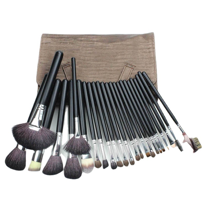 Wholesale of 24 animal hair makeup brushes, complete eyeshadow brushes, concealer brushes, makeup and beauty tools, wool bristles Item Picture