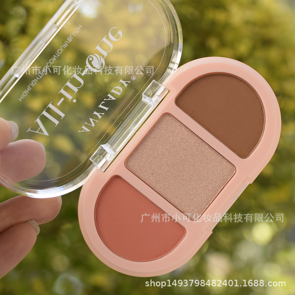 8475 Export Cross-border [ANYLADY] Three-color Blush Highlighter Contour Makeup Set New Style Specification drawing