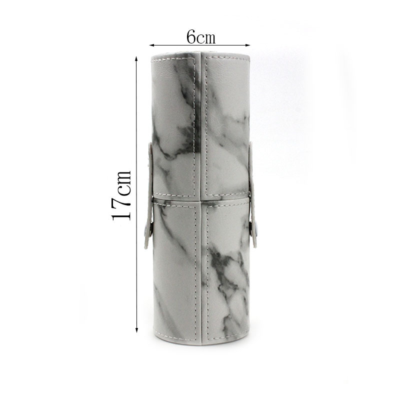 Customized 5-piece makeup set, marble-patterned portable eyeshadow brush, beginner makeup brush with brush holder, beauty tools Item Picture