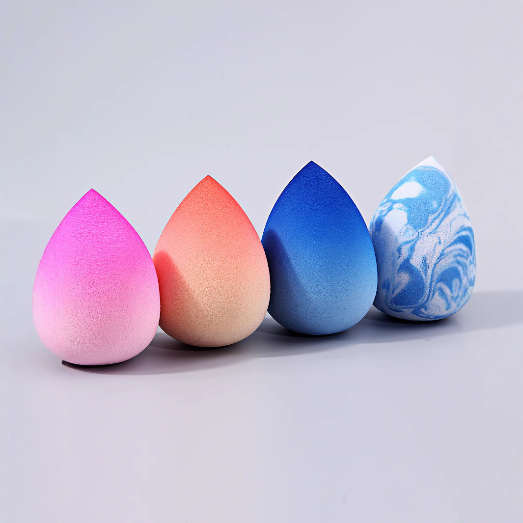 Gradient color sponge beauty egg Dry and wet dual-purpose makeup powder puff super soft makeup egg Foundation liquid Special makeup egg Specification drawing