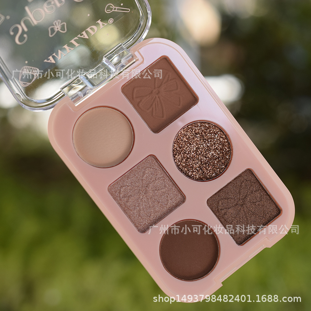 8473B is only for export. 【ANYLADY】 eyeshadow, matte, pearlesty, multiple textures, gold, chives and sequins, six colors Application Scenario