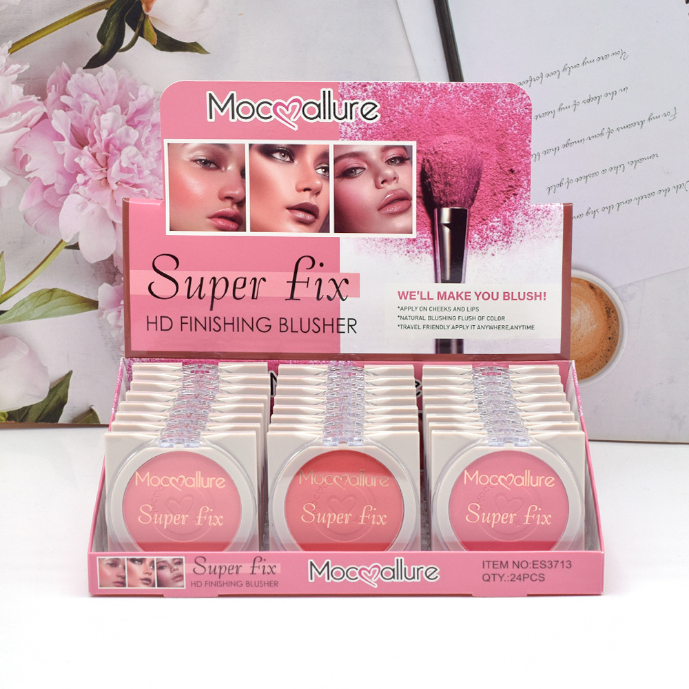 Only for cross-border export [MOC] ES3713 single-color matte blush BLUSHER rouge new product wholesale, pink and tender full figure