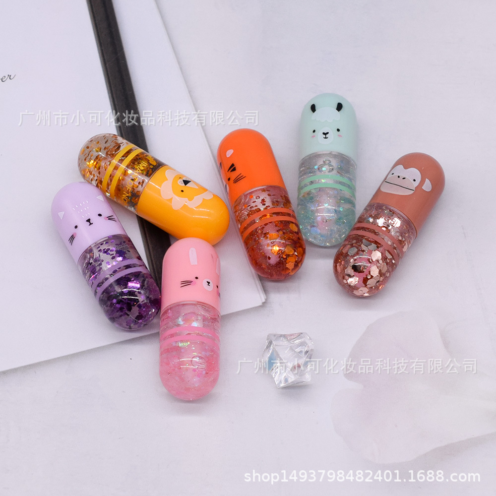 938A Mini Thermochromic Lip Gloss IMAN OF NOBLE Golden Onion Sequin MAGICLIPOIL Transparent Moisturizing Lip Oil Application Scenario
