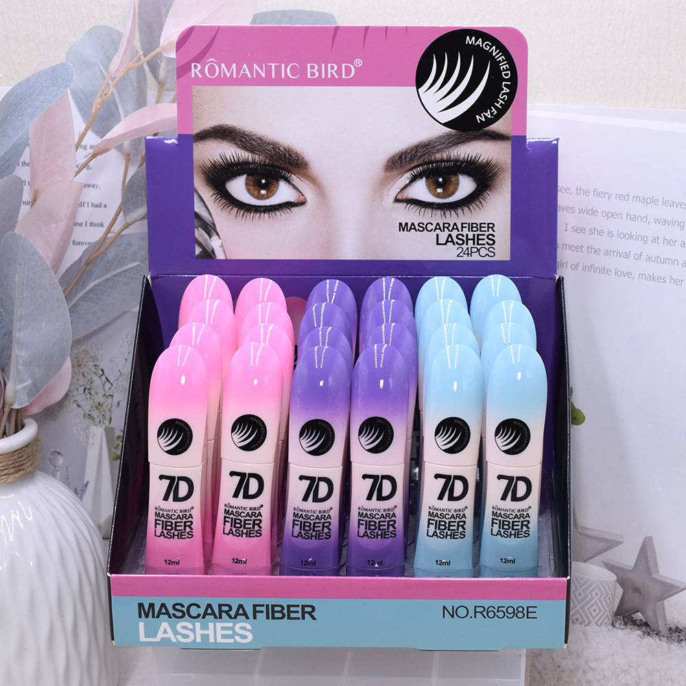 Only for export [24-piece pack] R6598E black slender f waterproof 7D mascara ROMANTICBIRD Curling full figure