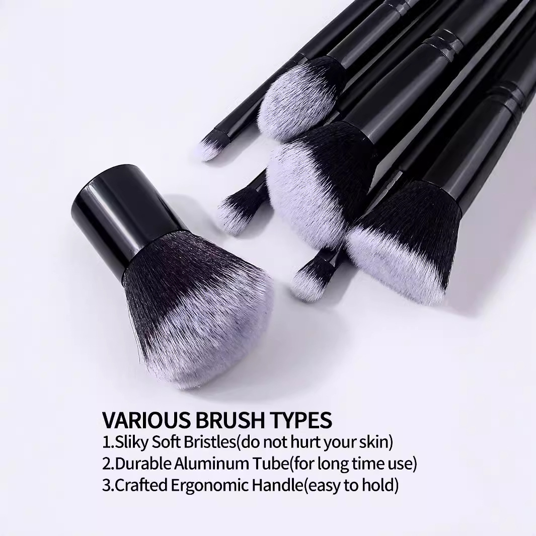 7 beginner makeup brushes, contouring foundation brushes, portable short-stick makeup brushes for travel, and a complete set of beauty tools details Picture