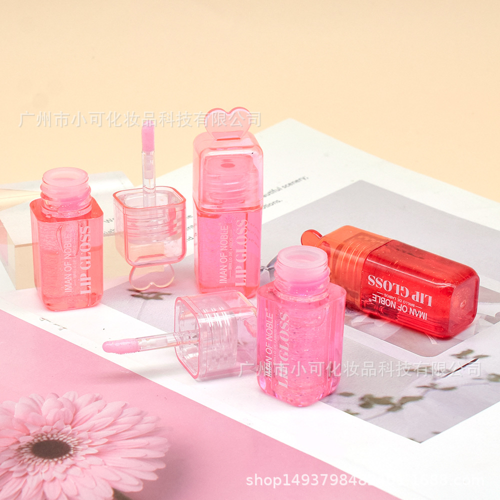 IMAN OF NOBLE SHINY LIPOIL Lip Gloss 7168A Lip Gloss Shiny Lipoil Heart Square Tube Specification drawing