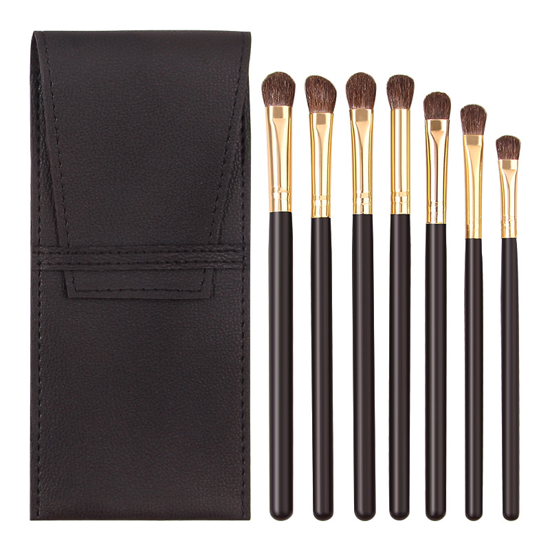 Animal soft bristle eyeshadow brush set, blade brush, color spreading brush, underbed brush, smudging brush, traceless little horsehair makeup brush Item Picture