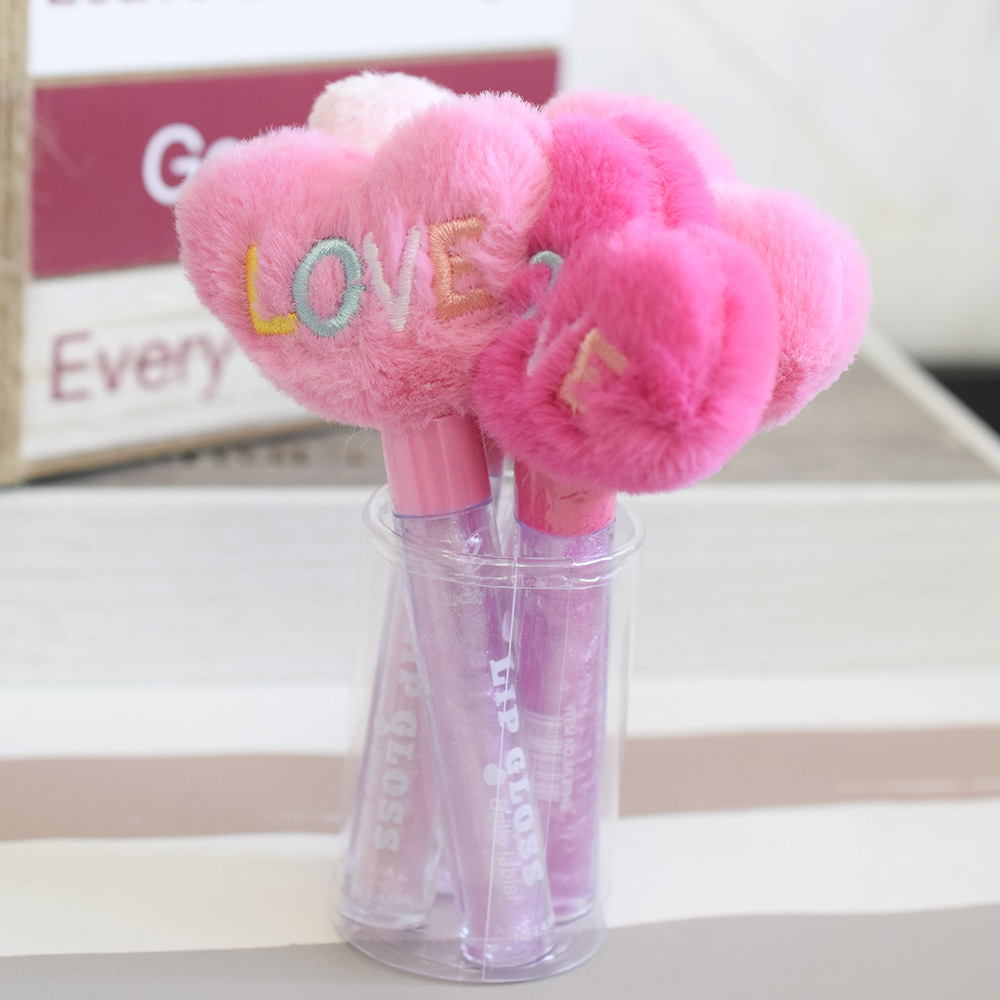 ML8194B Pearl Moisturizing Lip Gloss LUCKY MODEL Heart-shaped Bucket shiny LIPGLOSS Export full figure