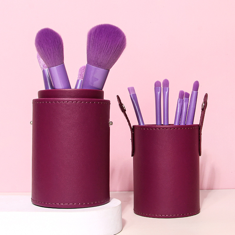 Purple Sweet Potato 10 makeup Brushes for beginners, portable travel set brushes, factory direct sales, soft bristle loose powder setting brushes, eyeshadow brushes details Picture