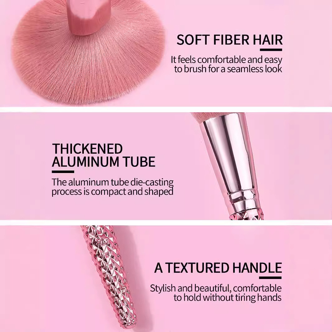 Wholesale of high-quality single makeup powder brushes, portable blush brushes and multi-functional soft-bristled facial beauty tools in stock Specification drawing