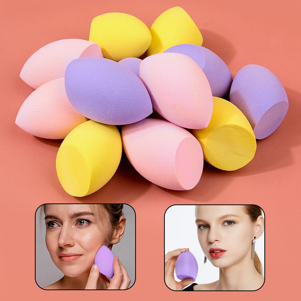 The diagonal cut beauty egg is super soft and won't absorb powder. It is a special dry and wet dual-purpose makeup egg for cushion powder puff and foundation liquid full figure
