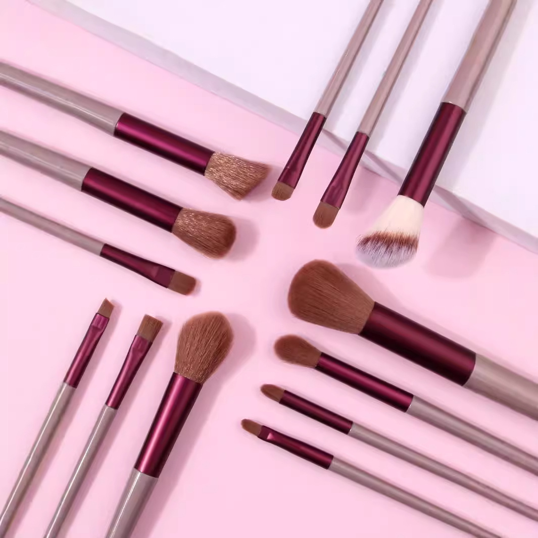 13 Four Seasons Series makeup brush Set, Soft Bristles, loose powder, eyeshadow brush, Foundation, liquid makeup, sponge egg Set combination details Picture