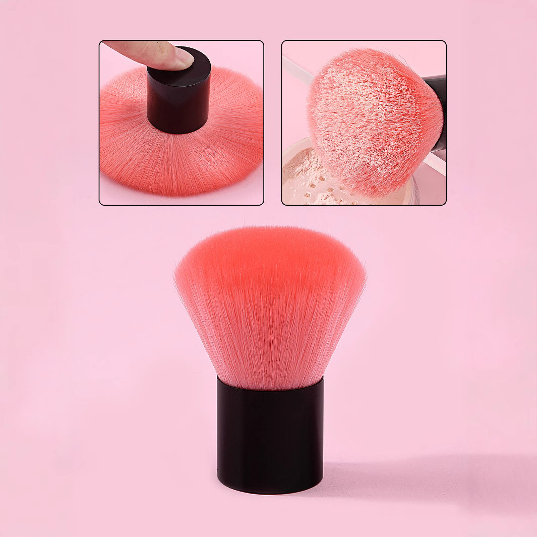 Short-handled honey brush, contaturing, powder mixing, blush brush, metal base cover, KABUKI mushroom brush, portable makeup brush full figure