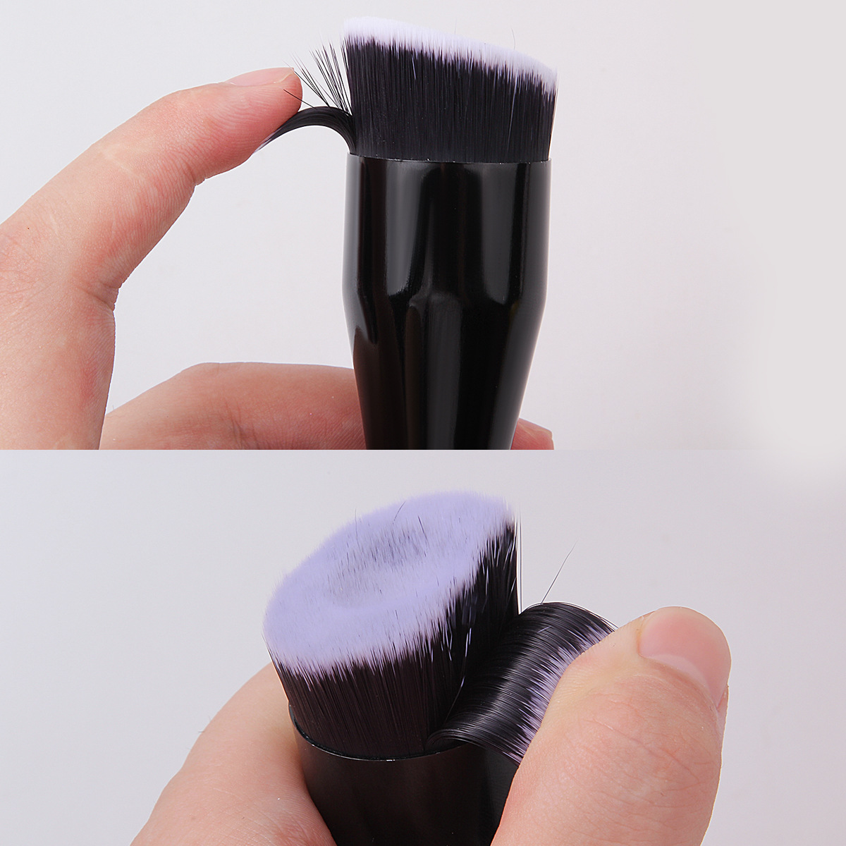 Single-pack internet-famous makeup brush 170 Foundation brush Scarless fiber bristles flat head contactor soft makeup tool Specification drawing