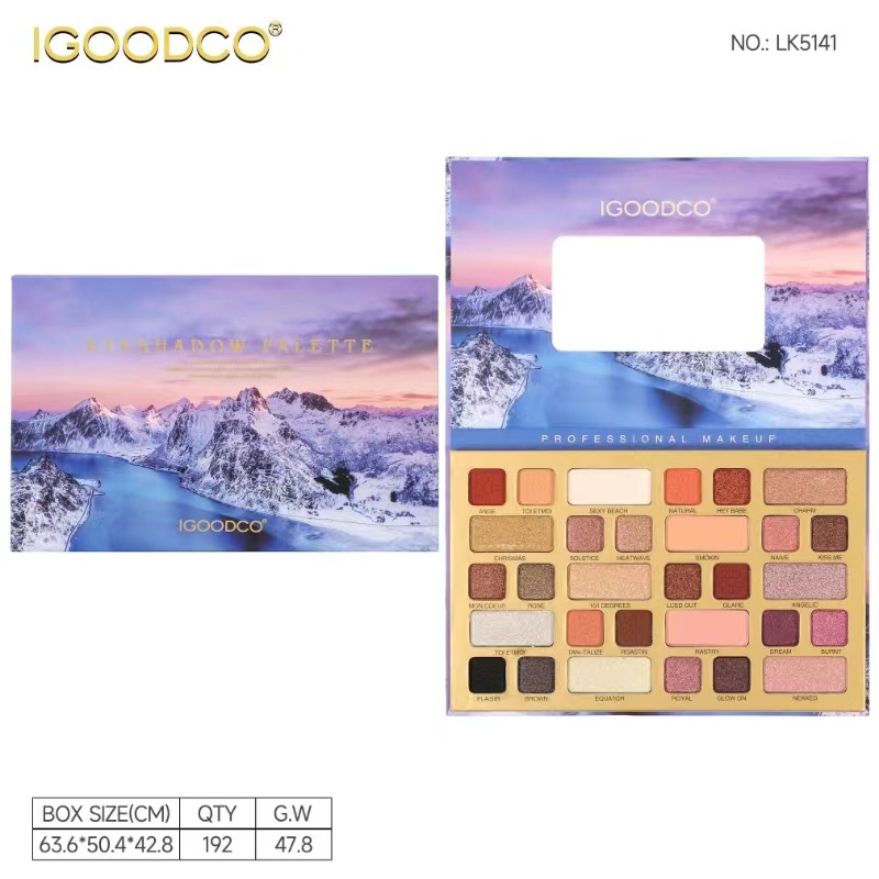 Only for export of the new IGOODCO matte pearlescent eyeshadow, blush, contouring and concealer makeup palette Application Scenario