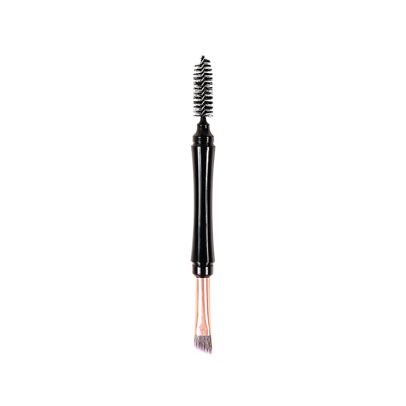 Single slanted eyebrow brush, double-headed spiral eyebrow brush, multi-functional makeup brush, beginner's beauty tools wholesale Item Picture